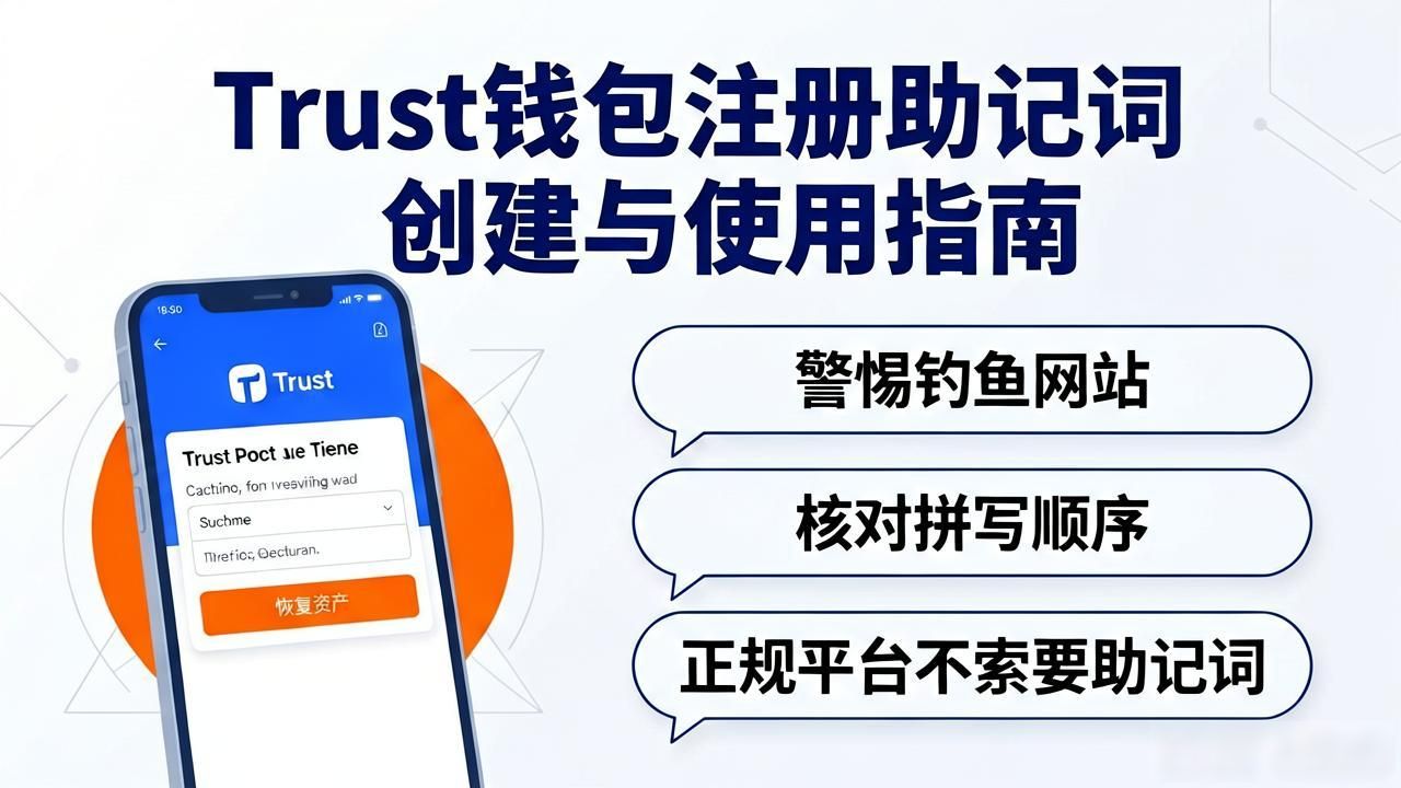 Trust钱包注册时助记词的创建与使用_Trust Wallet助记词备份_助记词安全存储