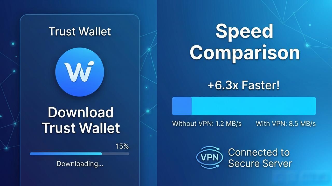 Trust Wallet下载加速_VPN绕过地区限制_Using VPN to enhance your Trust Wallet download experience