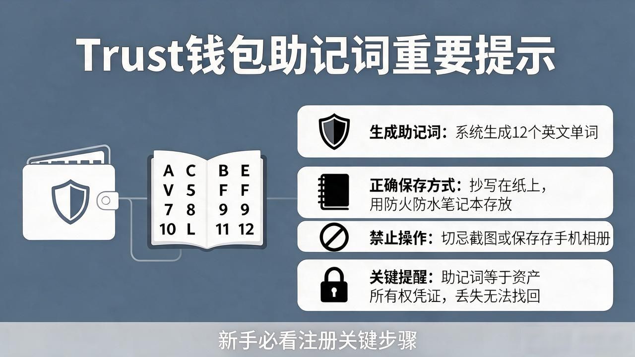 Trust钱包用户如何了解注册过程中的每个环节?_助记词安全存储_Trust钱包注册流程