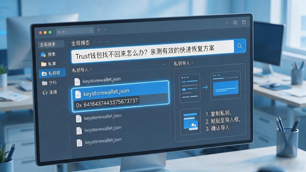 Trust钱包用户如何快速找到恢复方案？_私钥导入钱包方法_Trust Wallet助记词找回