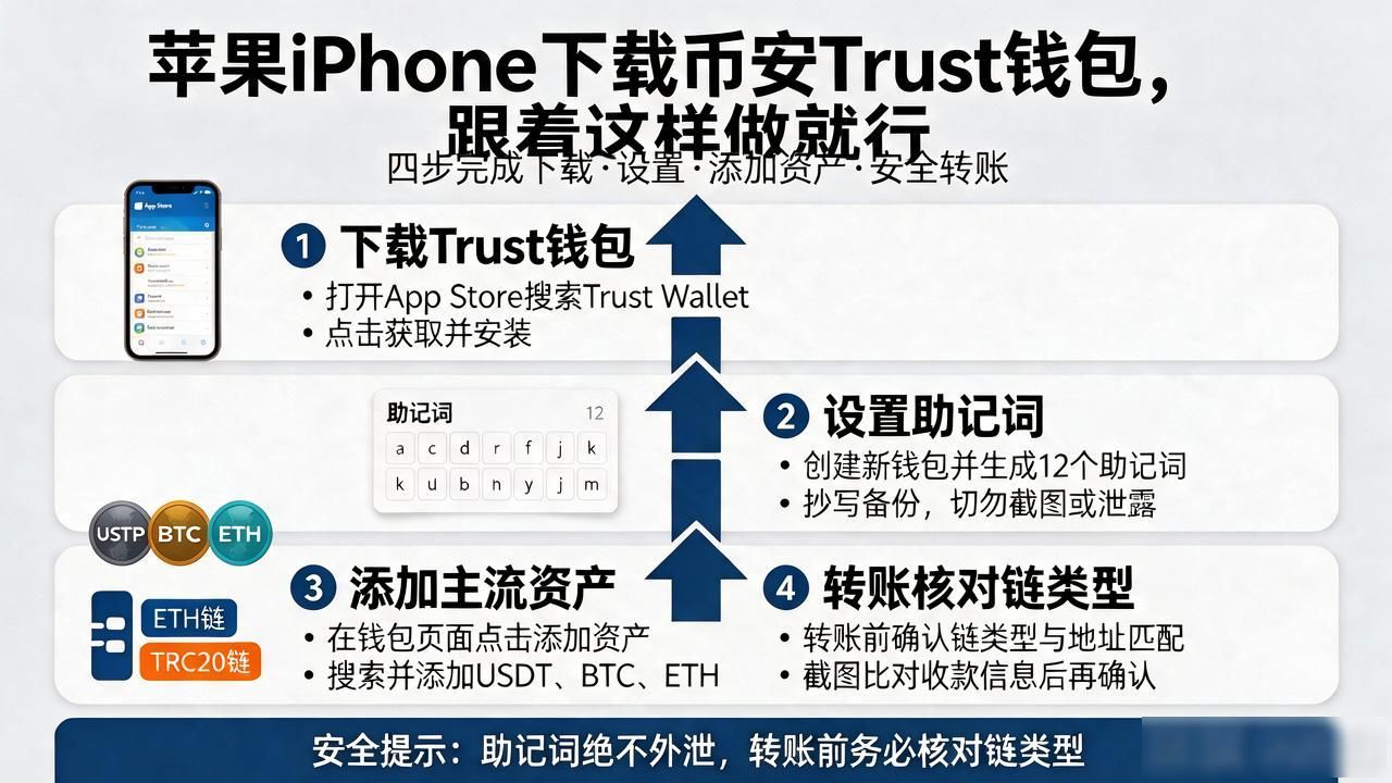 iPhone安装Trust Wallet教程_币安trust钱包下载 苹果下载_币安非托管钱包使用指南