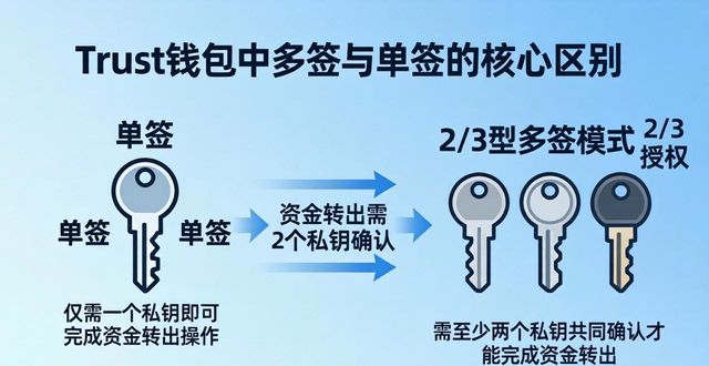 一文讲清Trust钱包多签与单签核心区别，帮你选对资产保管方式