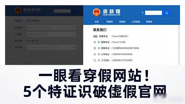 一眼看穿假网站！5个特征识破虚假官网