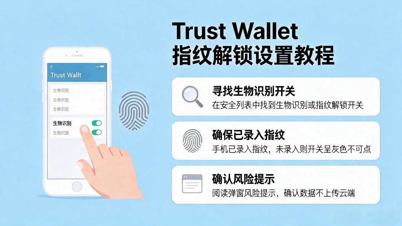 Trust Wallet指纹解锁_Trust Wallet 钱包生物识别解锁教程_Trust Wallet人脸解锁