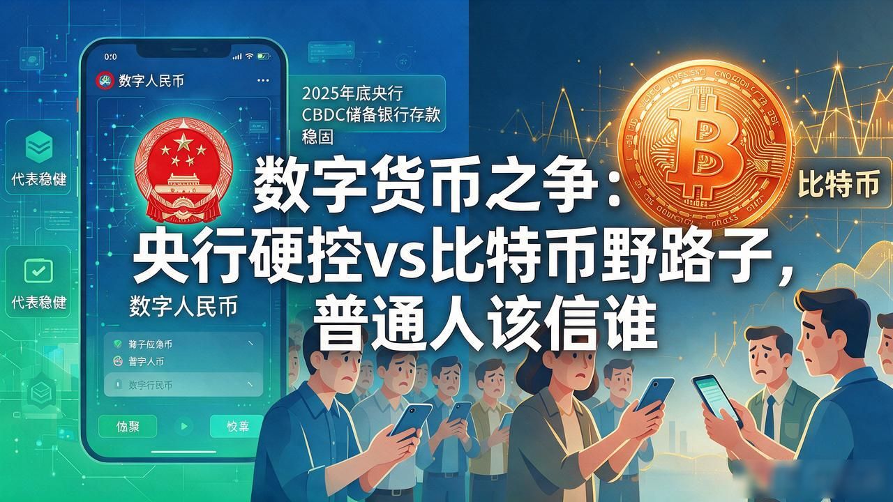 数字货币之争：央行硬控vs比特币野路子，普通人该信谁