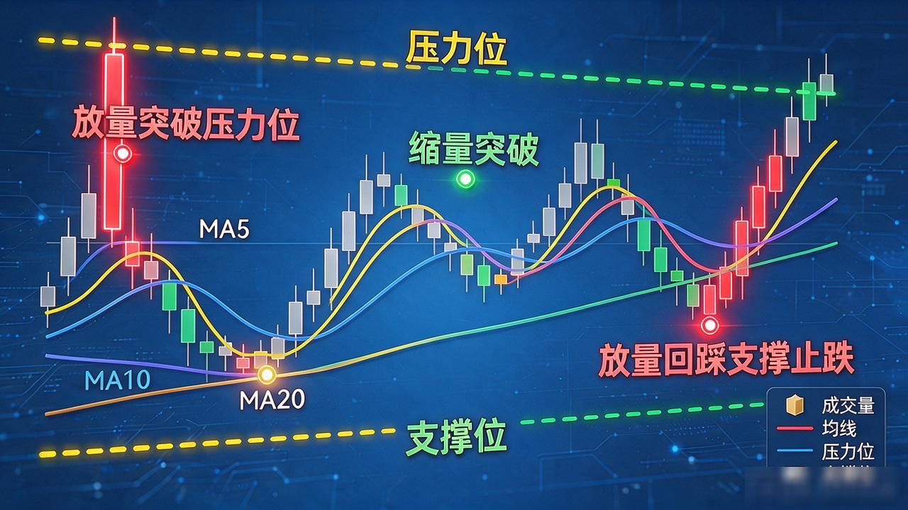 做数字货币线分析不用看太复杂，盯住这几条均线的支撑压力位就够