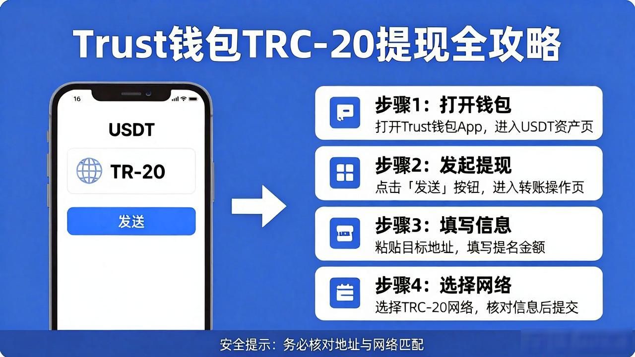 币圈Trust钱包提现注意事项_Trust钱包TRC20提现操作步骤_Trust钱包数字币提现的使用说明书