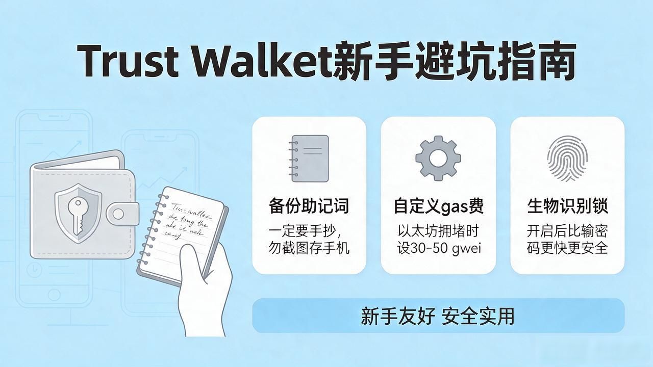 新手必看：Trust Wallet最新版本下载后的功能介绍与使用小贴士！_Trust Wallet新手使用指南_助记词备份与转账Gas设置技巧