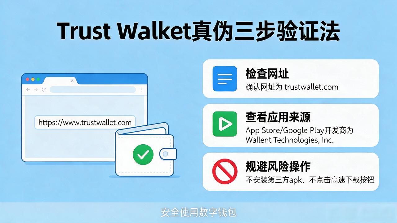 从假官网窃取助记词？教你三步验证Trust Wallet真伪