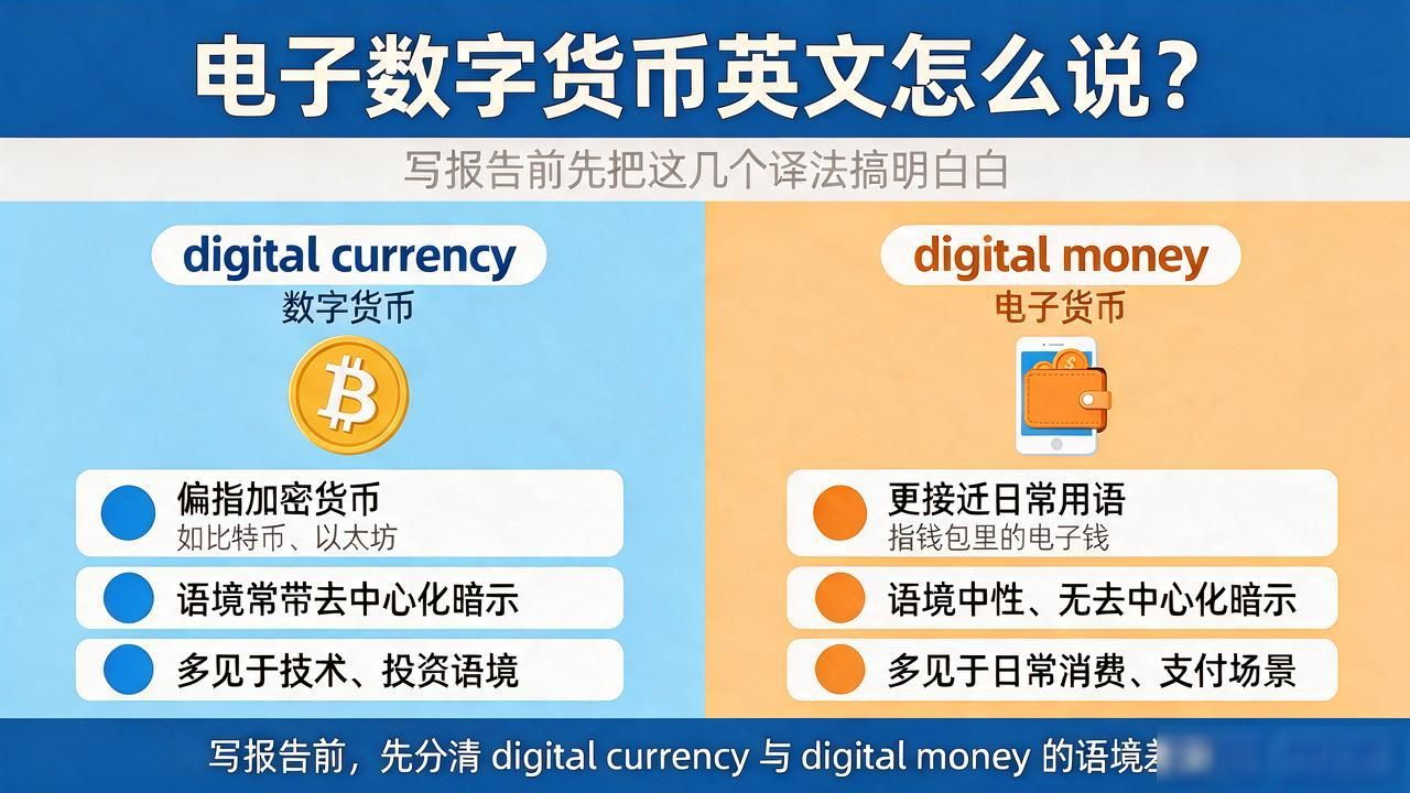 电子数字货币英文怎么说？写报告前先把这几个译法搞明白