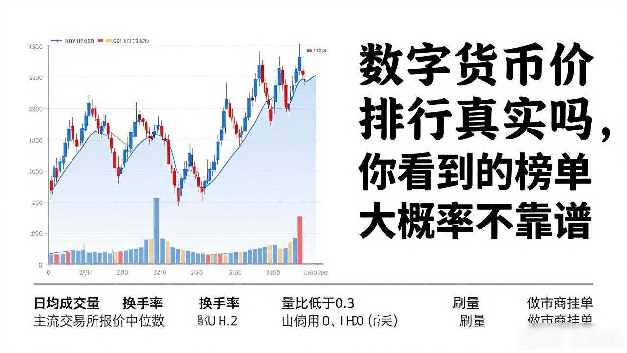 数字货币价格排行真实吗，你看到的榜单大概率不靠谱