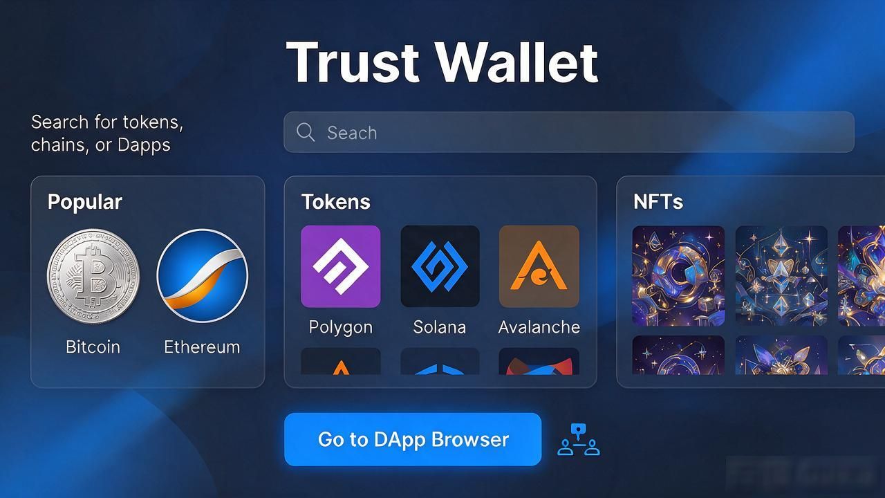 Trust Wallet能存什么币？主流币小币NFT基本都覆盖了