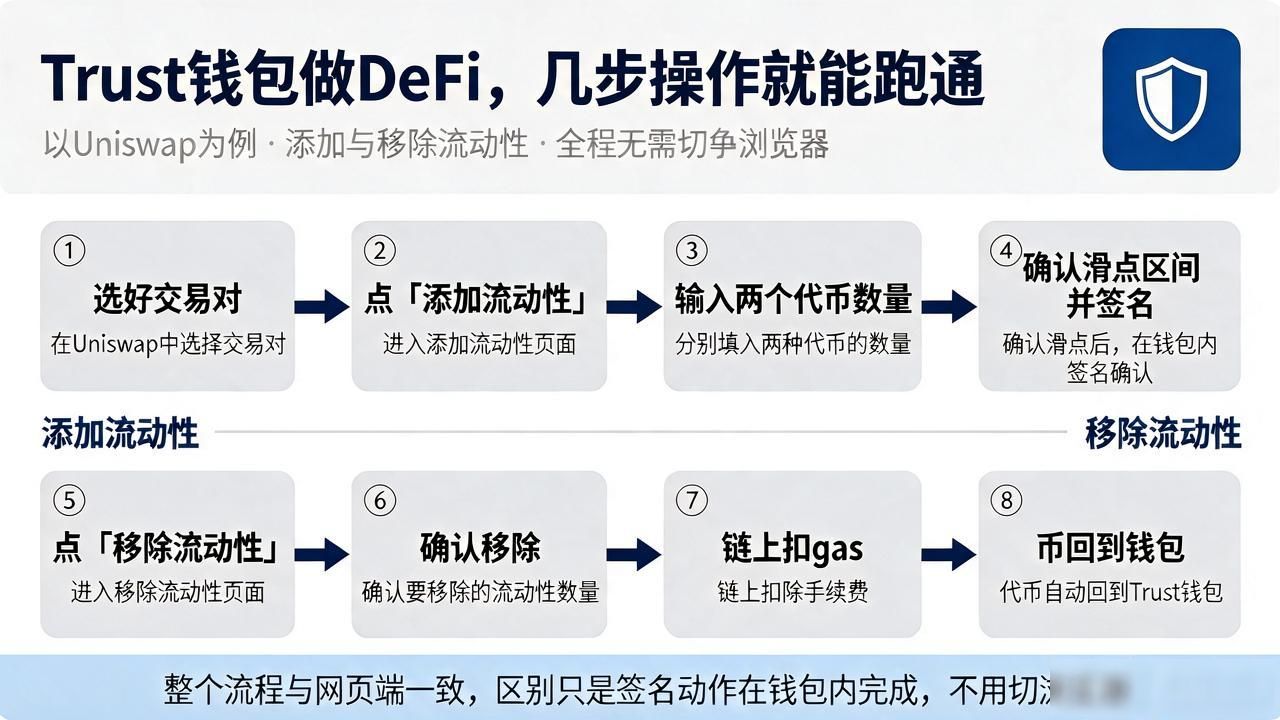 trust钱包defi操作方法_Uniswap添加流动性步骤_Trust钱包DeFi入口使用教程