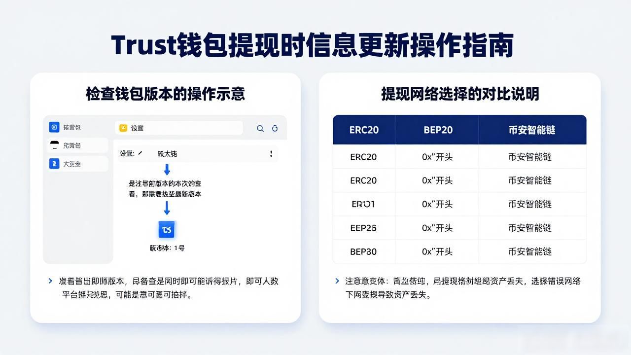 Trust钱包如何处理币提现中的信息更新?_Trust钱包提现网络选择_Trust钱包提现信息更新